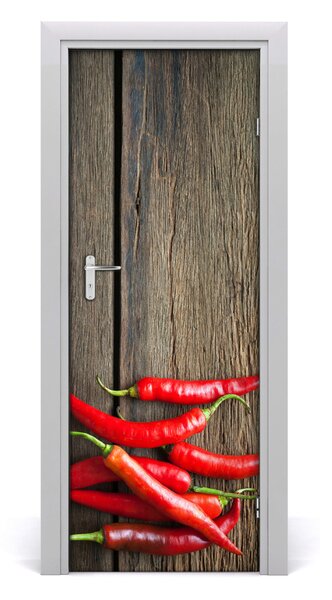 Rivestimento Per Porta Peperoncini piccanti 75x205 cm