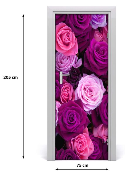 Sticker porta Rose rosa 75x205 cm