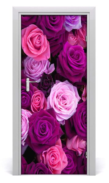 Sticker porta Rose rosa 75x205 cm