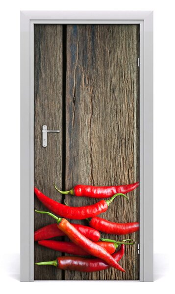 Rivestimento Per Porta Peperoncini piccanti 75x205 cm
