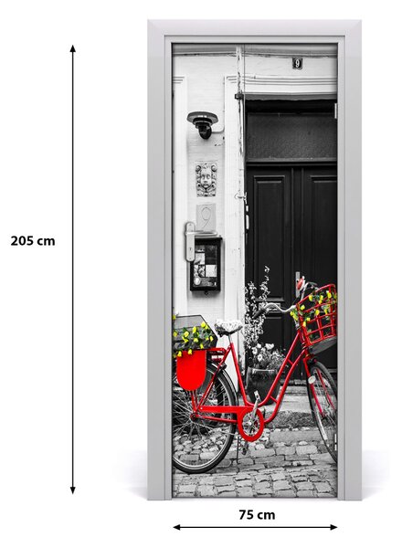 Poster adesivo per porta Bici da citt? 75x205 cm