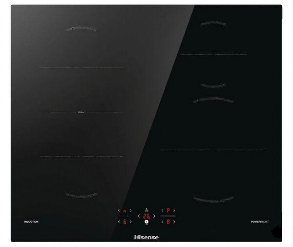 Hisense Piano Cottura a Induzione 4 Fuochi 60 cm colore Nero - GI6421BSCC