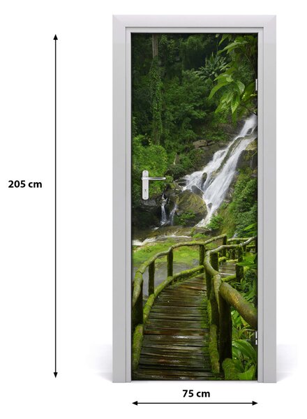 Poster adesivo per porta Sentiero nella giungla 75x205 cm