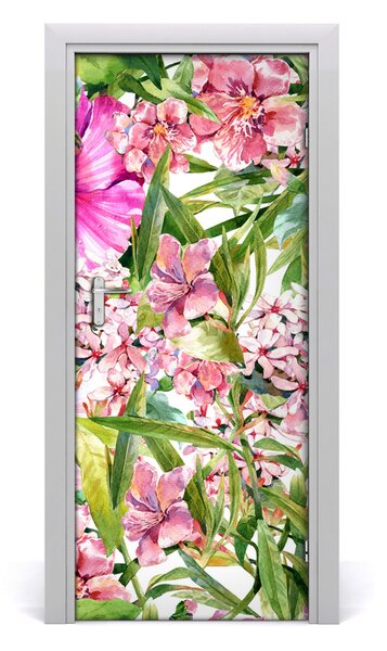 Rivestimento Per Porta Fiori tropicali 75x205 cm