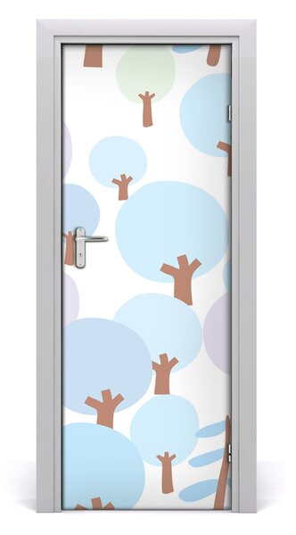 Adesivo per porta Alberi 75x205 cm