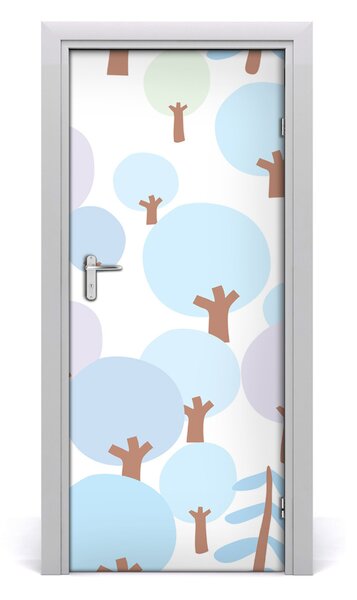 Adesivo per porta Alberi 75x205 cm