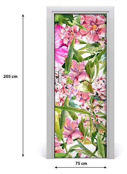 Rivestimento Per Porta Fiori tropicali 75x205 cm