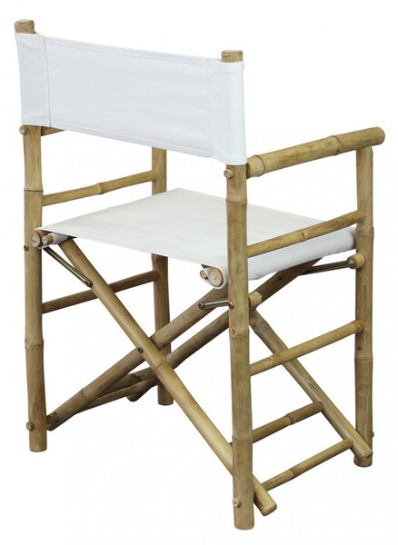 VivaGarden Sedia per Esterni Pieghevole Sedia Regista in Legno Salvaspazio Dimensioni 58x44x88 cm colore Marrone - BU802801 Mojito Bianca