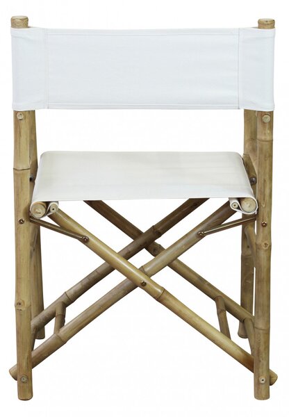VivaGarden Sedia per Esterni Pieghevole Sedia Regista in Legno Salvaspazio Dimensioni 58x44x88 cm colore Marrone - BU802801 Mojito Bianca