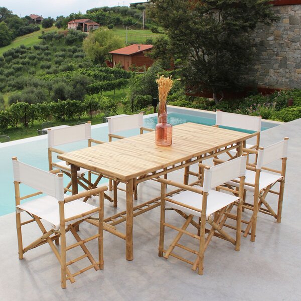 VivaGarden Sedia per Esterni Pieghevole Sedia Regista in Legno Salvaspazio Dimensioni 58x44x88 cm colore Marrone - BU802801 Mojito Bianca