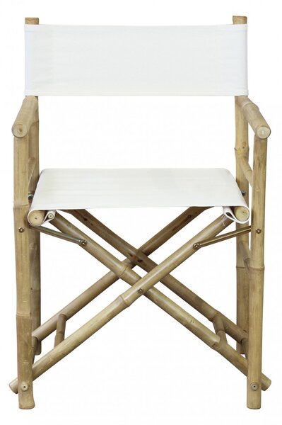 VivaGarden Sedia per Esterni Pieghevole Sedia Regista in Legno Salvaspazio Dimensioni 58x44x88 cm colore Marrone - BU802801 Mojito Bianca