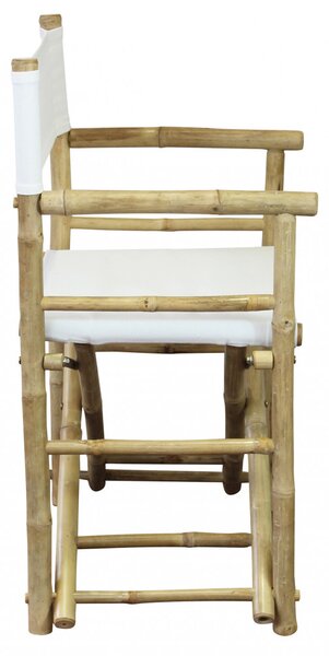 VivaGarden Sedia per Esterni Pieghevole Sedia Regista in Legno Salvaspazio Dimensioni 58x44x88 cm colore Marrone - BU802801 Mojito Bianca