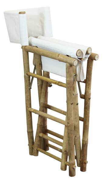 VivaGarden Sedia per Esterni Pieghevole Sedia Regista in Legno Salvaspazio Dimensioni 58x44x88 cm colore Marrone - BU802801 Mojito Bianca