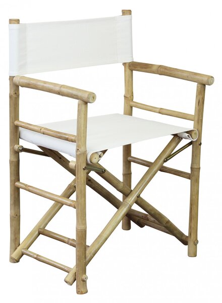 VivaGarden Sedia per Esterni Pieghevole Sedia Regista in Legno Salvaspazio Dimensioni 58x44x88 cm colore Marrone - BU802801 Mojito Bianca