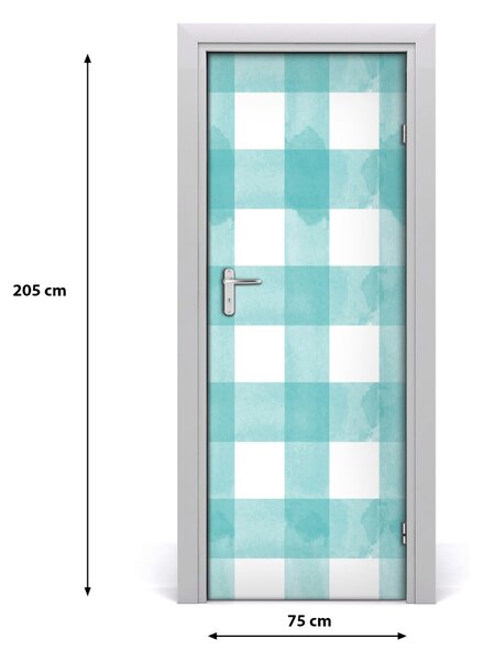 Sticker porta Griglia blu 75x205 cm