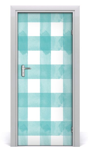 Sticker porta Griglia blu 75x205 cm