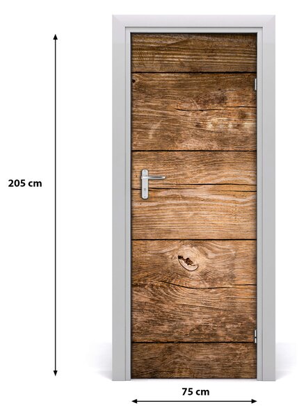Adesivo per porta Sfondo di legno 75x205 cm