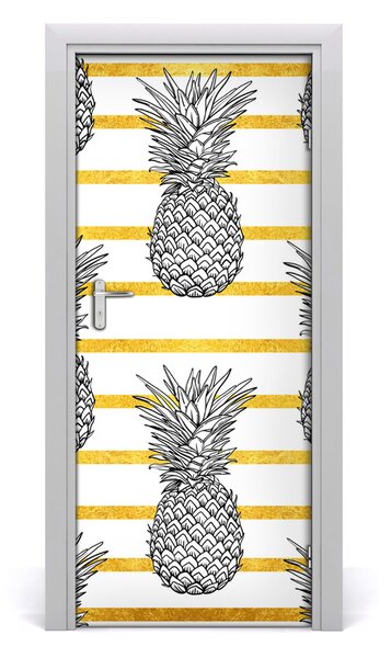 Sticker porta Strisce di ananas 75x205 cm
