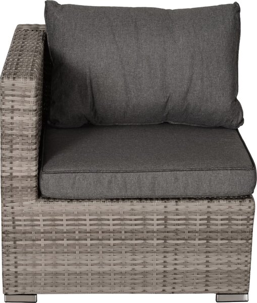 VivaGarden Salotto da Giardino con Divano 2 Posti 2 Poltrone 2 Pouf e Tavolino con Cuscini in Rattan PE colore Grigio