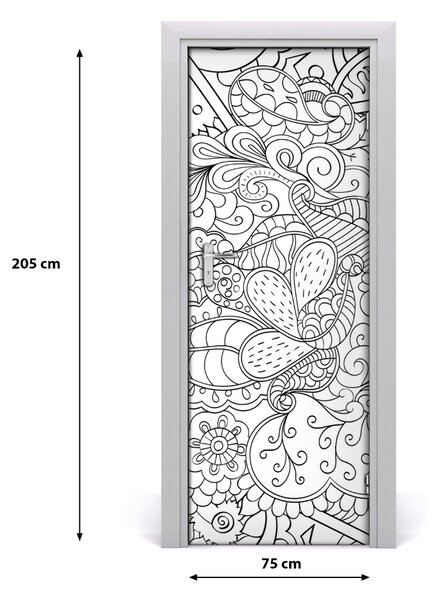 Rivestimento Per Porta Sfondo zentale 75x205 cm