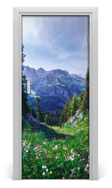 Poster adesivo per porta Paesaggi di Alpi 75x205 cm