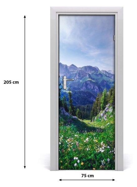 Poster adesivo per porta Paesaggi di Alpi 75x205 cm