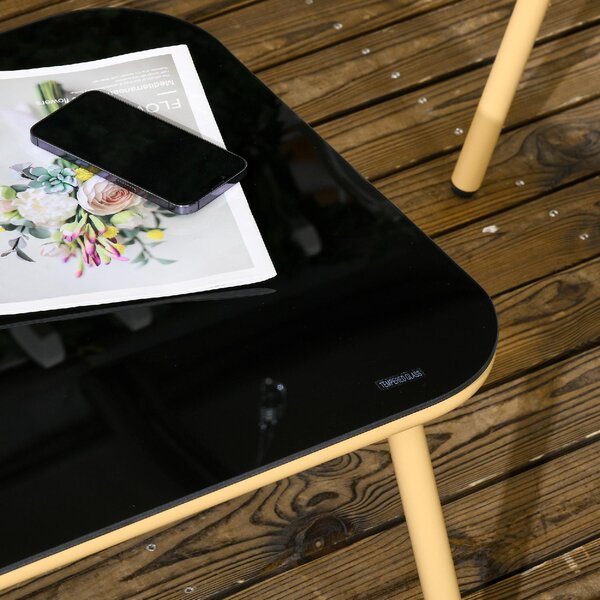 VivaGarden Salotto da Giardino con Divano 2 Posti 2 Poltrone e Tavolino con Cuscini in Acciaio colore Beige