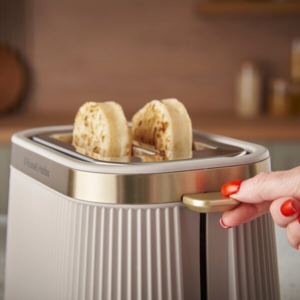 Russell Hobbs Tostapane 2 Fette Potenza 980 Watt 6 Livelli di Doratura Funzione scongelamento colore Oro - 26761-56 Bronte