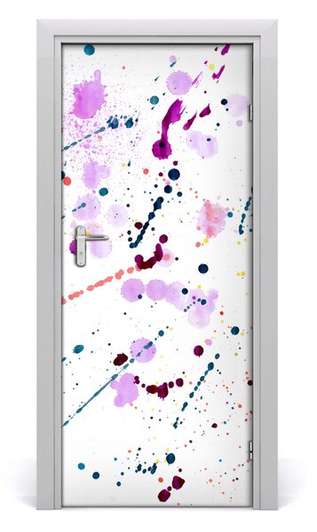 Adesivo per porta Macchie colorate 75x205 cm
