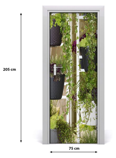 Poster adesivo per porta Letto di fiori 75x205 cm