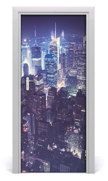 Rivestimento Per Porta Manhattan di notte 75x205 cm