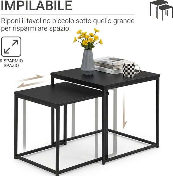 VivaGarden Salotto da Giardino con Divano 2 Posti 2 Poltrone e Tavolino con Cuscini in Acciaio/Plastica/Vetro colore Nero