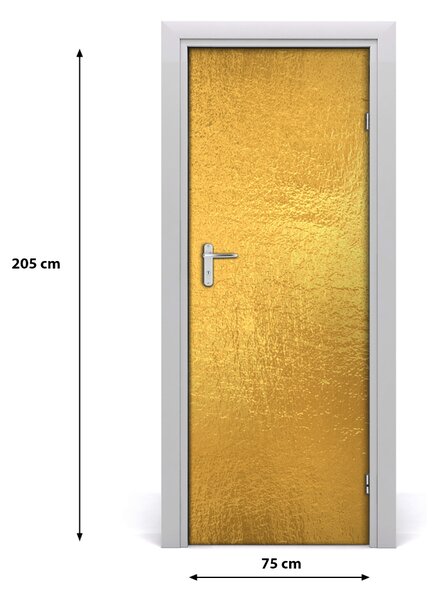Adesivo per porta Sfondo di lamina dorato 75x205 cm