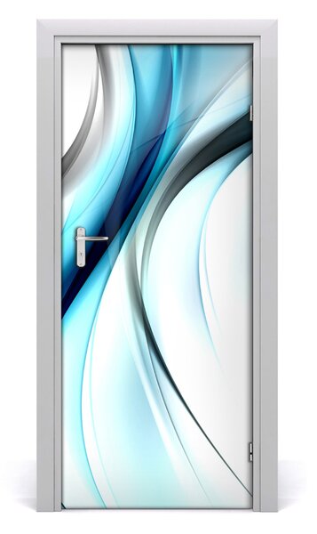 Adesivo per porta Astrazione d'onda 75x205 cm