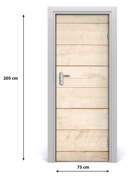 Adesivo per porta Sfondo di legno 75x205 cm