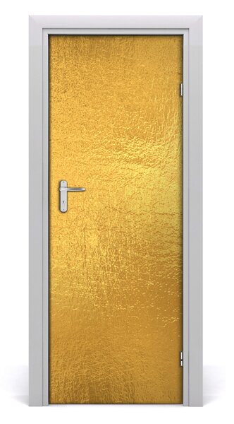 Adesivo per porta Sfondo di lamina dorato 75x205 cm