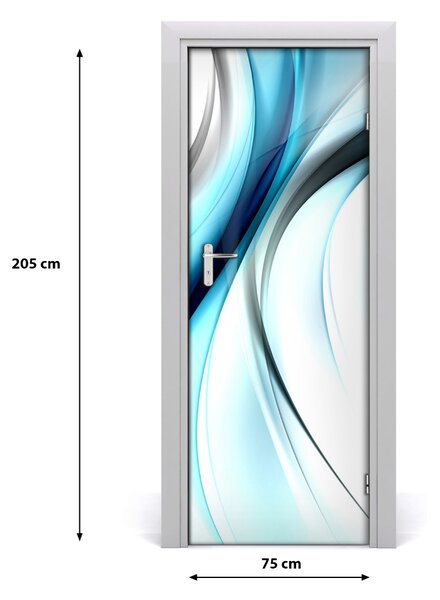 Adesivo per porta Astrazione d'onda 75x205 cm