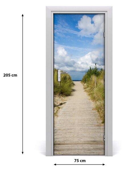 Adesivo per porta Sentiero per la spiaggia 75x205 cm