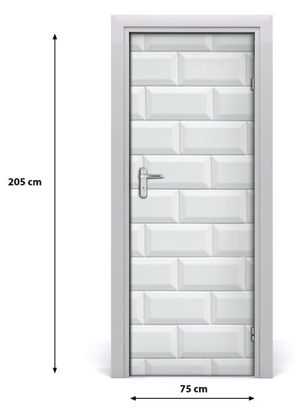 Poster adesivo per porta Parete ceramica 75x205 cm