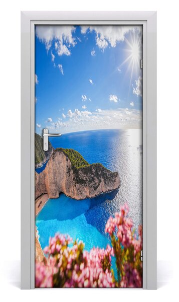 Adesivo per porta interna Zakynthos Grecia 75x205 cm