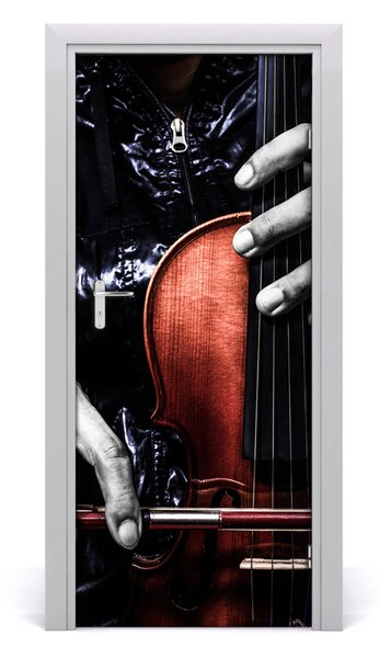Adesivo per porta Violino musicale 75x205 cm