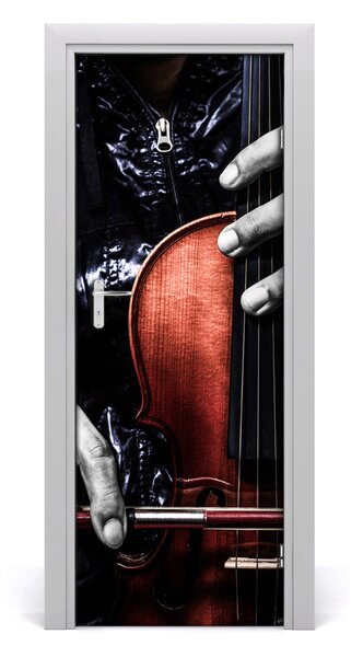 Adesivo per porta Violino musicale 75x205 cm