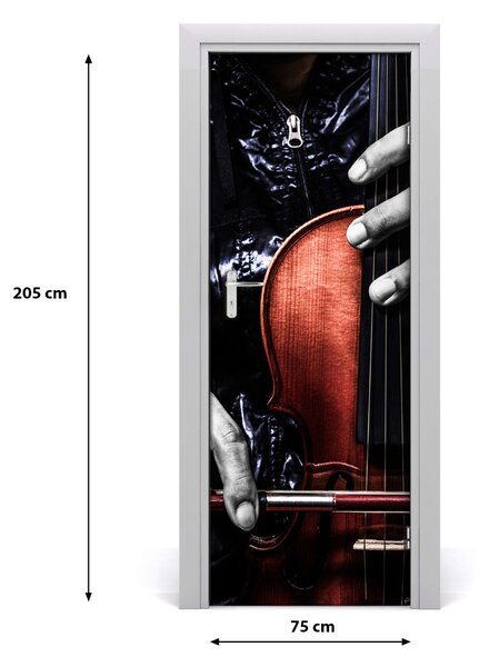 Adesivo per porta Violino musicale 75x205 cm