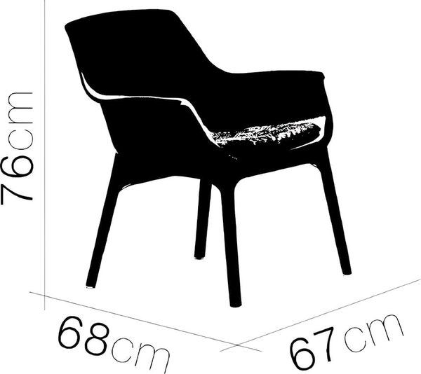 BICA Salotto da Giardino con Divano 2 Posti 2 Poltrone e Tavolino con Cuscini in Polipropilene colore Grigio - Luxor Lounge