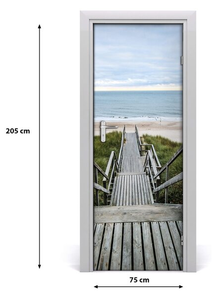 Adesivo per porta Sentiero per la spiaggia 75x205 cm