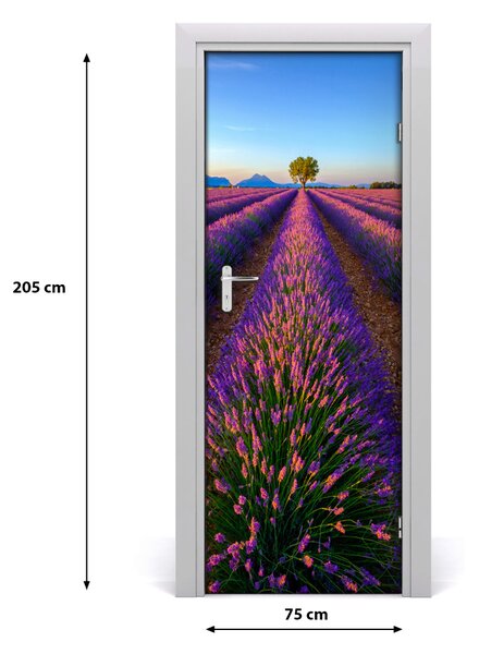 Poster adesivo per porta Campo di lavanda 75x205 cm