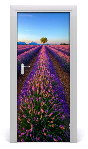 Poster adesivo per porta Campo di lavanda 75x205 cm