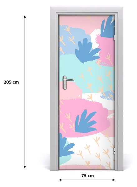 Adesivo per porta Macchie colorate 75x205 cm