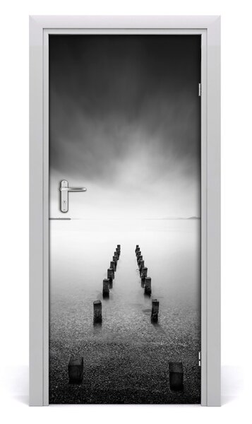 Adesivo per porta Acqua del lago 75x205 cm