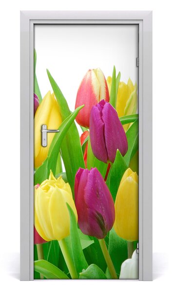 Adesivo per porta Tulips Flowers 75x205 cm